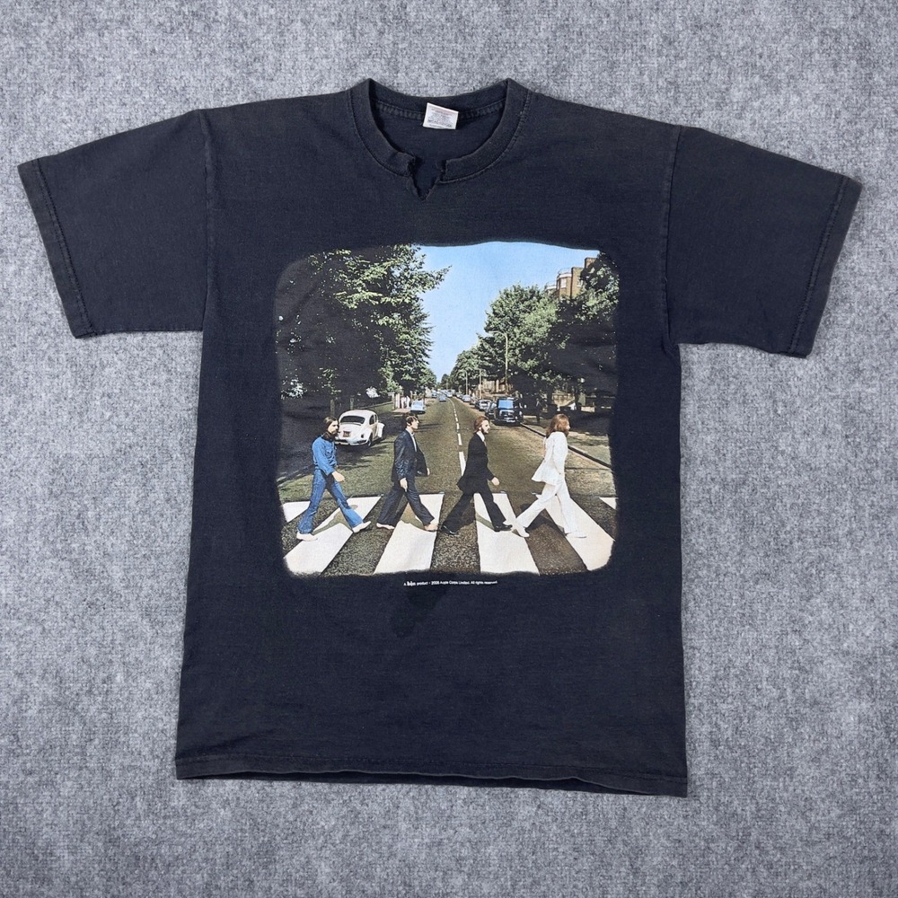 The Beatles Abbey Road Graphic T-Shirt Mens Small Black 2006 Apple Corps Merch